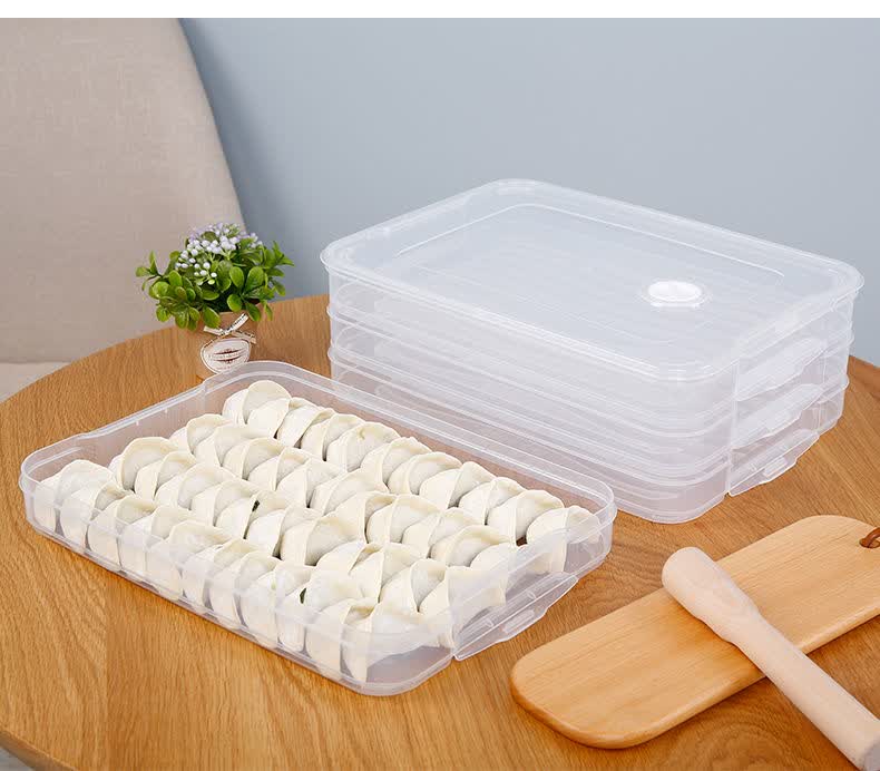 饺子盒冻饺子速冻家用水饺盒冰箱保鲜盒收纳盒冷冻饺子托盘馄饨透明4