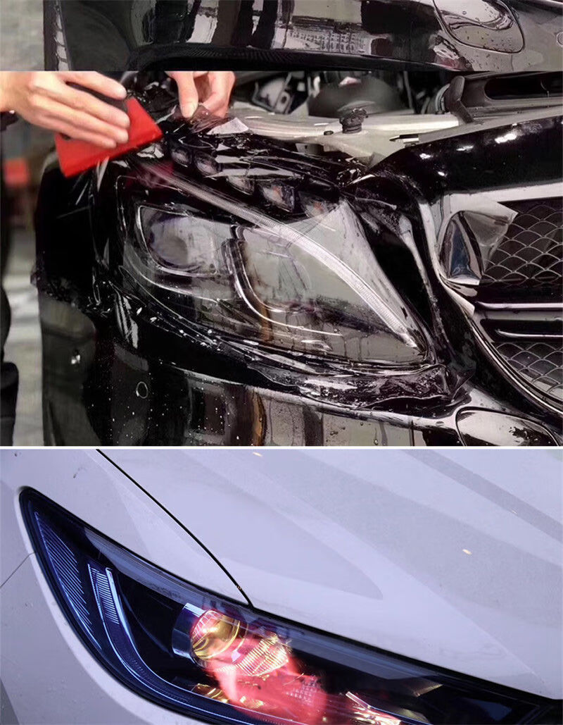 汽车灯膜大灯保护膜划痕修复防护车灯改色透光膜尾灯膜熏黑tph浅黑