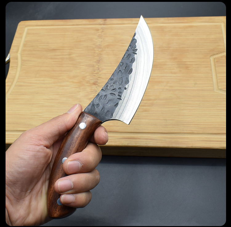 割肉刀屠夫专用剃肉刀杀猪德国进口钢锻打刀具锤纹单刀