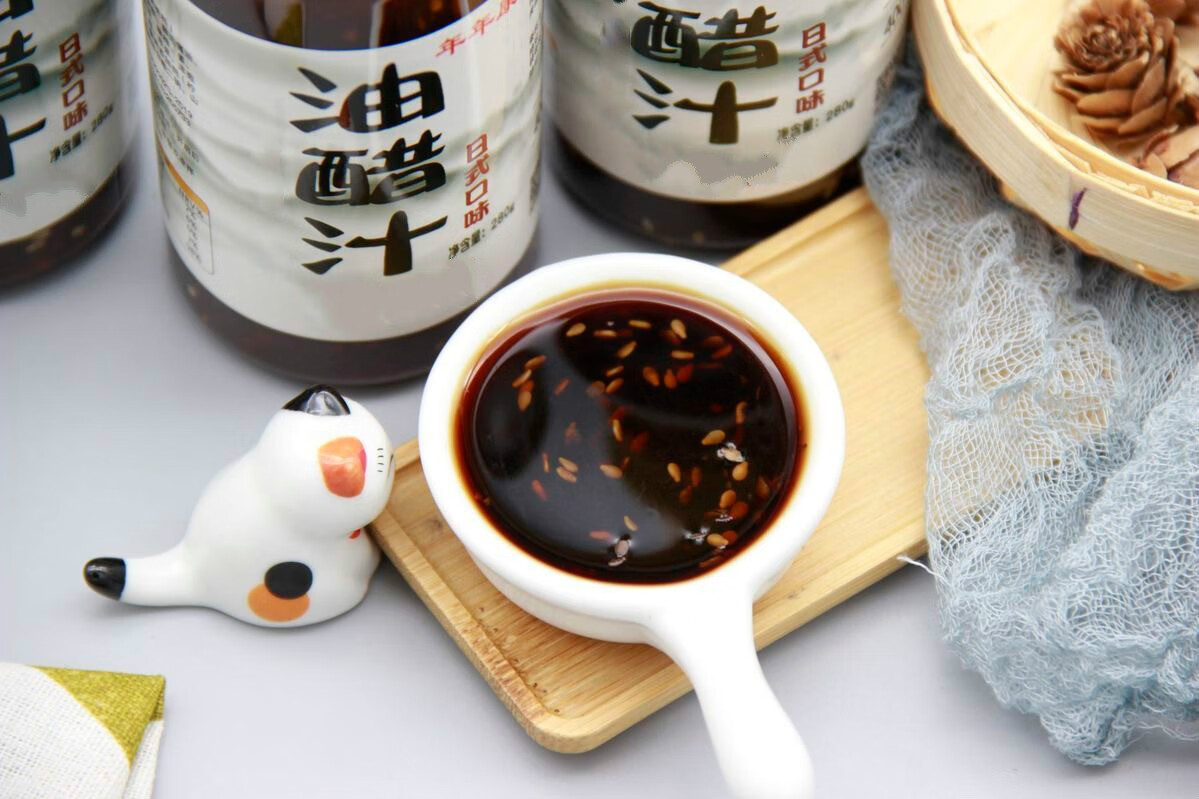 年年康油醋汁日式和风拌菜汁健身轻食蔬菜沙拉酱油醋汁3瓶