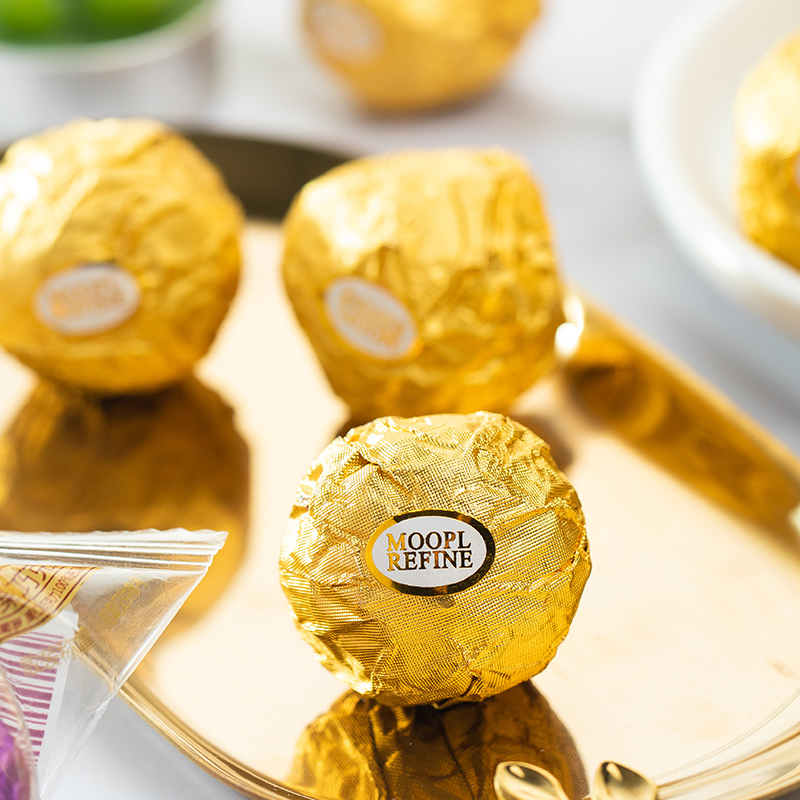 七夕情人节礼物夹心散装金球情人节巧克力圆形婚庆结婚喜糖糖果批儿童