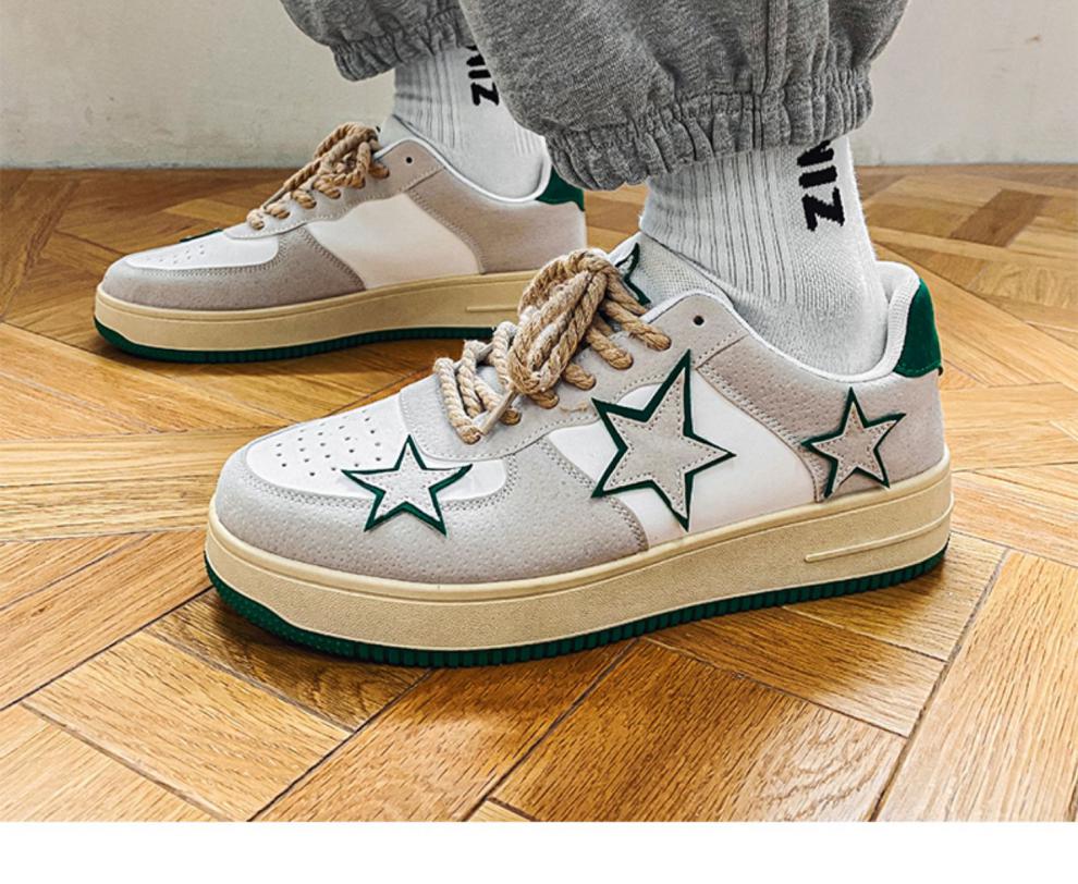 鞋恶智造 春季ins港风星星板鞋男学生小众韩版潮流百搭休闲运动潮鞋子
