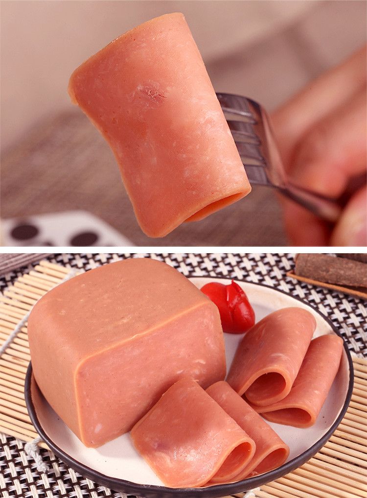 金锣午餐方腿香肠400块午餐肉西式火腿肠 午餐方火腿400g*5支【图片