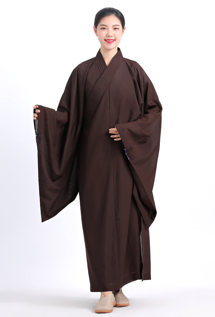 海青居士服 男女同款海清僧禅服麻不透明长袍大褂佛系法会禅意打坐