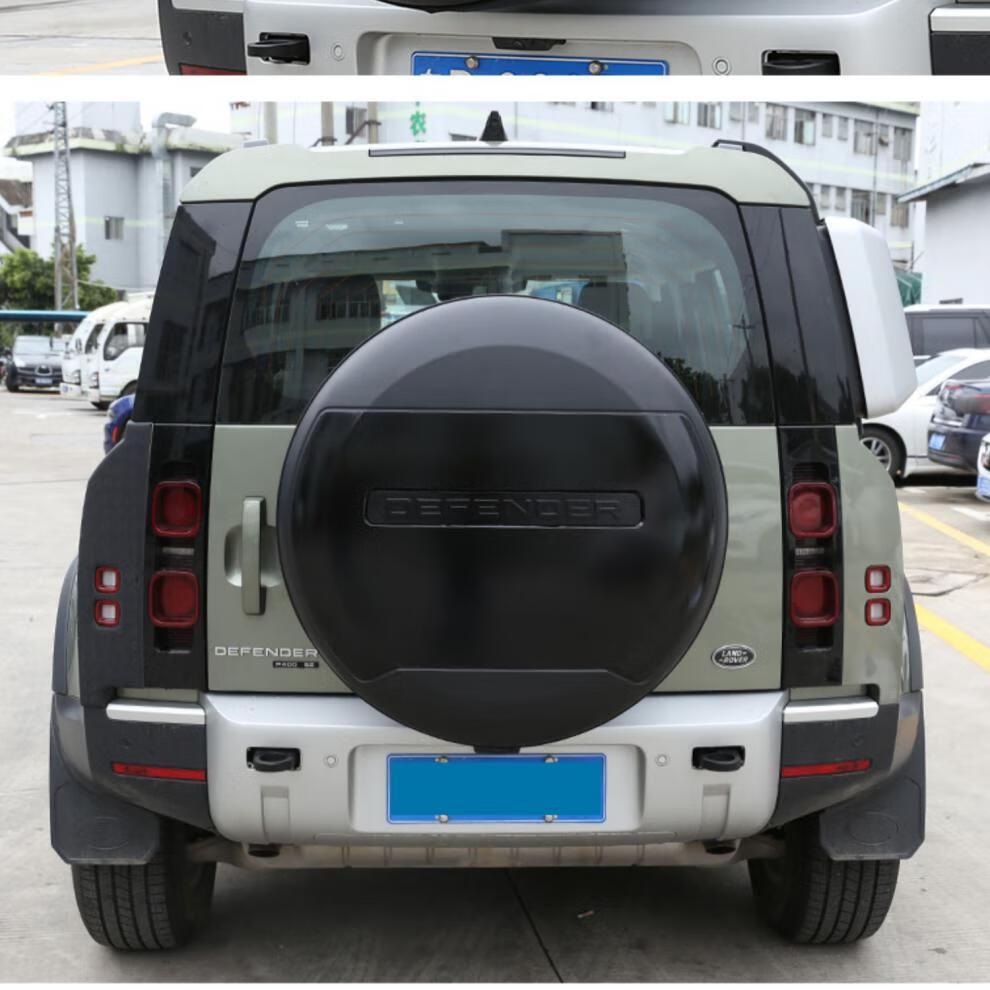 适用于2020-23款路虎卫士110备胎罩90后挂轮胎壳盖外饰改装配件后备胎