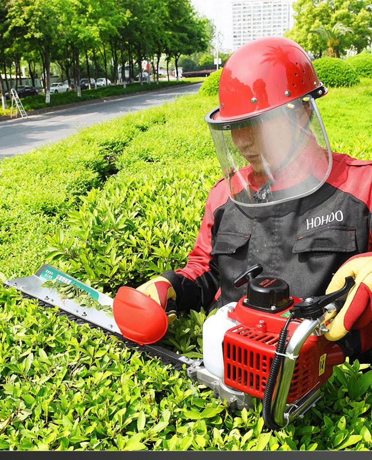 绿篱修剪机汽油四冲程 茶树修剪机背负式四冲程采茶机汽油绿篱机修剪