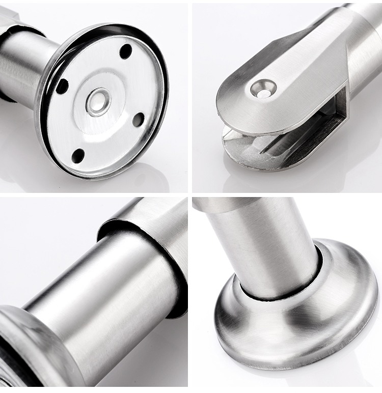 公共卫生间隔断五金配件支撑脚不锈钢厕所304支架可调支撑脚座201