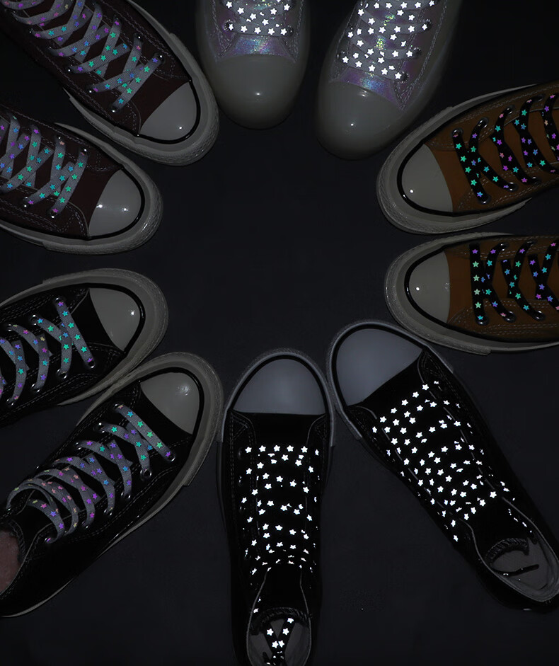 适配a·j3m反光鞋带男女球鞋空军一号鞋带扁平a·j1星星百搭ins潮af1