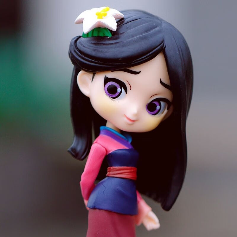 qposket 公主q版 花木兰公仔摆件礼物 蛋糕装饰玩偶模型 花木兰新款