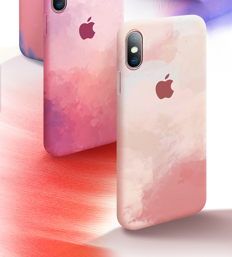 法恋苹果x手机壳液态硅胶新款春樱色iphonexsmax全包防摔女iphonex网