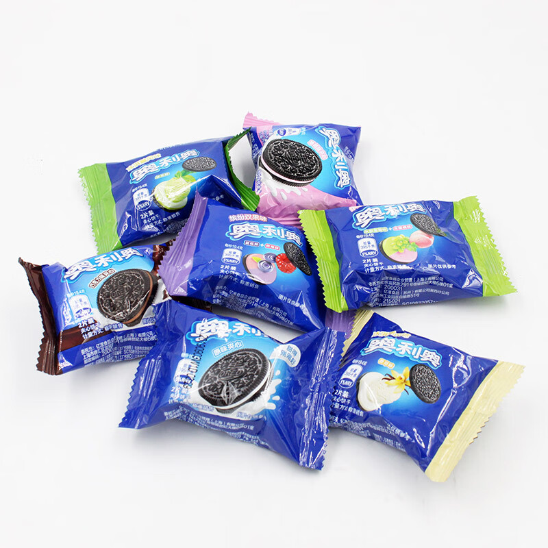 新日期奥利奥夹心饼干500g散装粉色樱花草莓原味抹茶巧克力休闲零食