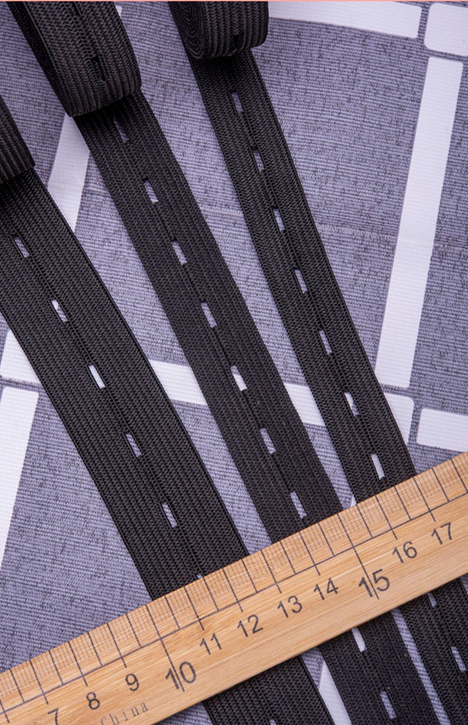 扣眼松紧带橡皮筋橡筋宝宝孕妇家用收裤子腰缩裤头纽扣可调节带孔25cm