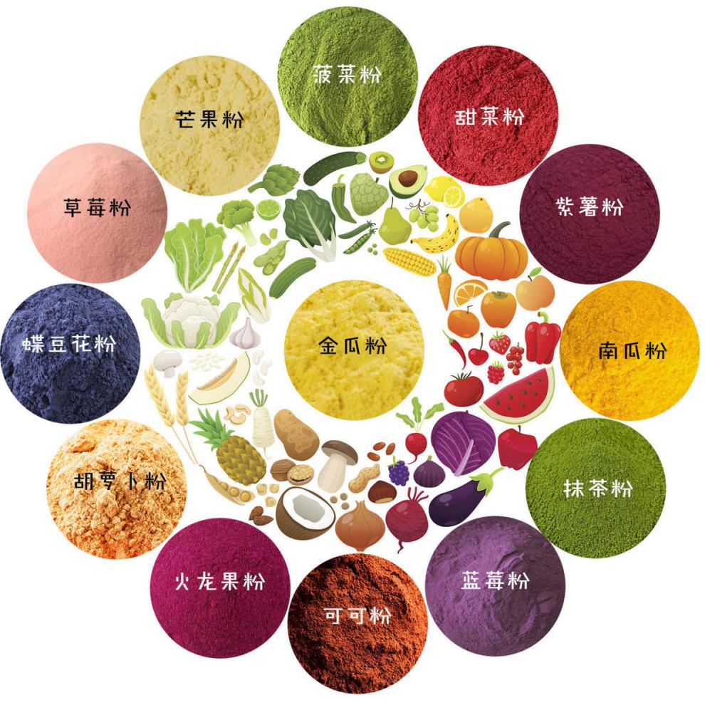 京喜好物新品添加色素烘焙食用果蔬粉抹茶紫薯草莓可可粉蒸馒头批发