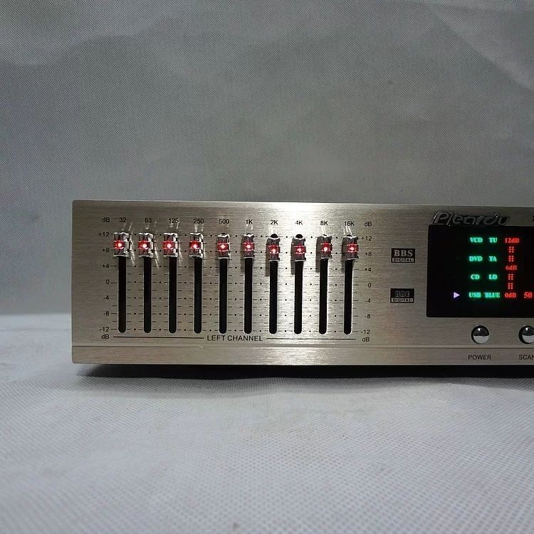 蓝牙u盘均衡器eq音调调音台高中低音调节均衡器hifieq调音器wjhh金色