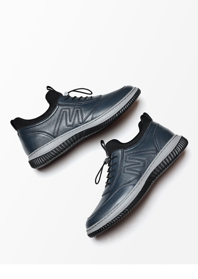 新脚度2021秋季新款增高鞋男6厘米头层牛皮男鞋休闲鞋男士内增高男鞋