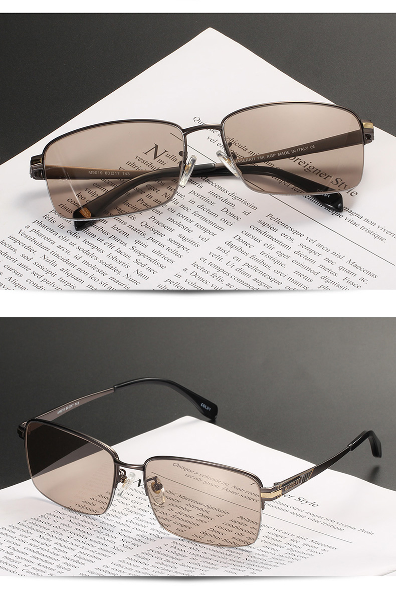 石头镜中老年养目太阳镜开车水晶石眼镜 金色镜框(浅茶色镜片)【图片