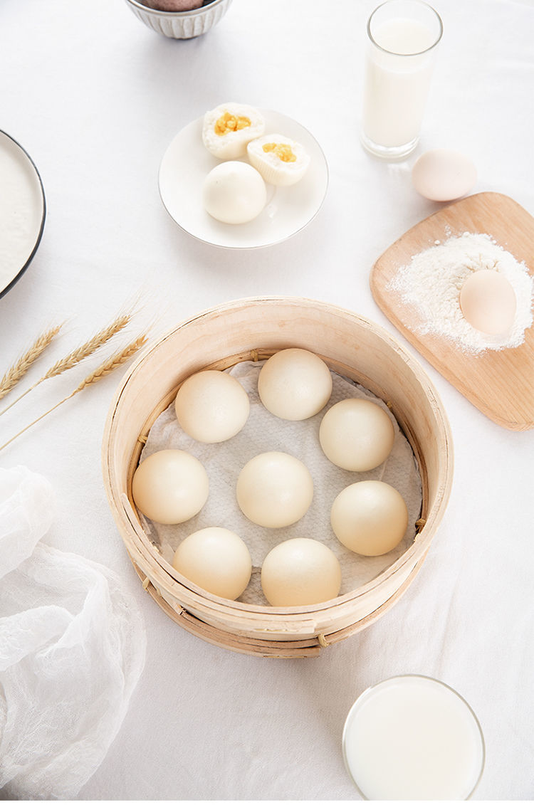 豆沙包速冻食品早餐包子奶香馒头蒸煮懒人速食面点奶黄包 黑米紫薯包