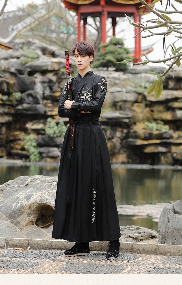 国潮男装联名锋承男装汉服学生武侠风班服侠客书生帅气古装男士古风