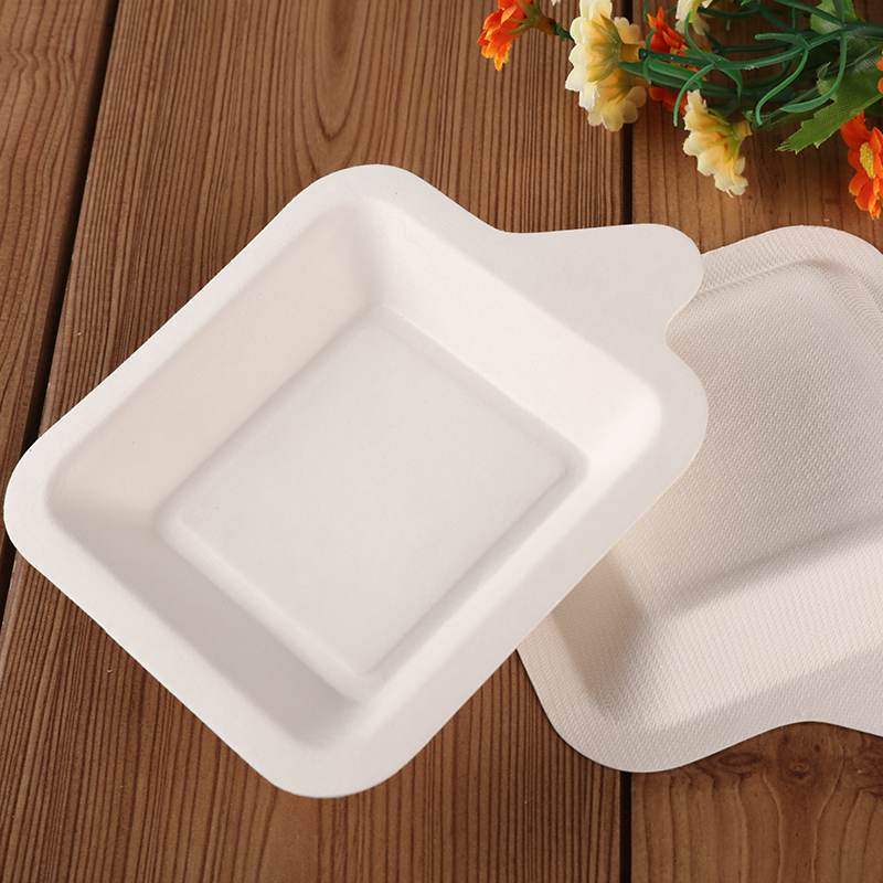 一次性蛋糕纸盘加厚长方形托盘方形纸碟子生日分餐盘纸浆盘试吃盘x1