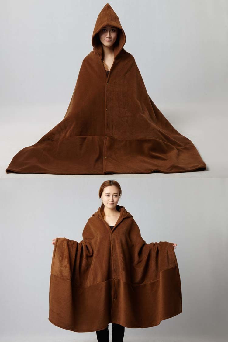 同修男女禅修打坐斗篷打坐披风毯2021 卡其色 l加长【图片 价格 品牌