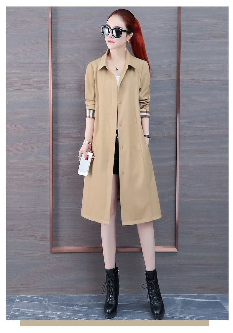 风衣外套早秋女装2021新款今年流行时尚小个子春秋气质中长款大衣藏