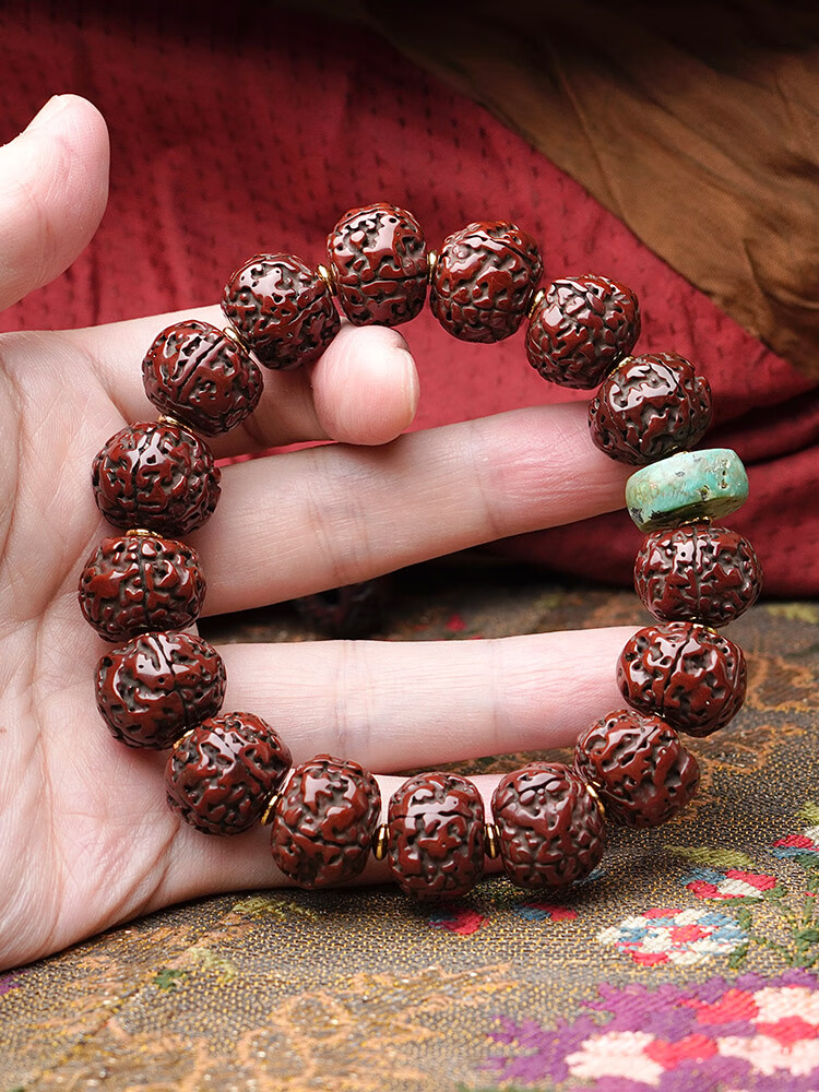 卓烁 藏式玉化老金刚菩提手串 文玩男士尼泊尔包浆成品手持大菩提子