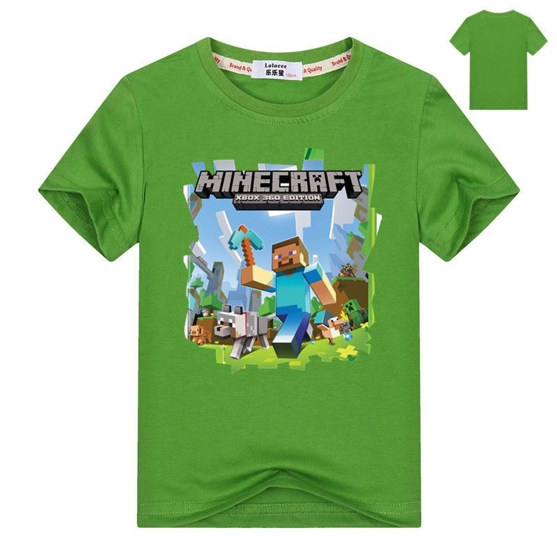 minecraft我的联名夏季薄款短袖同款dream衣服棉京菲依 夜光款-黑 120