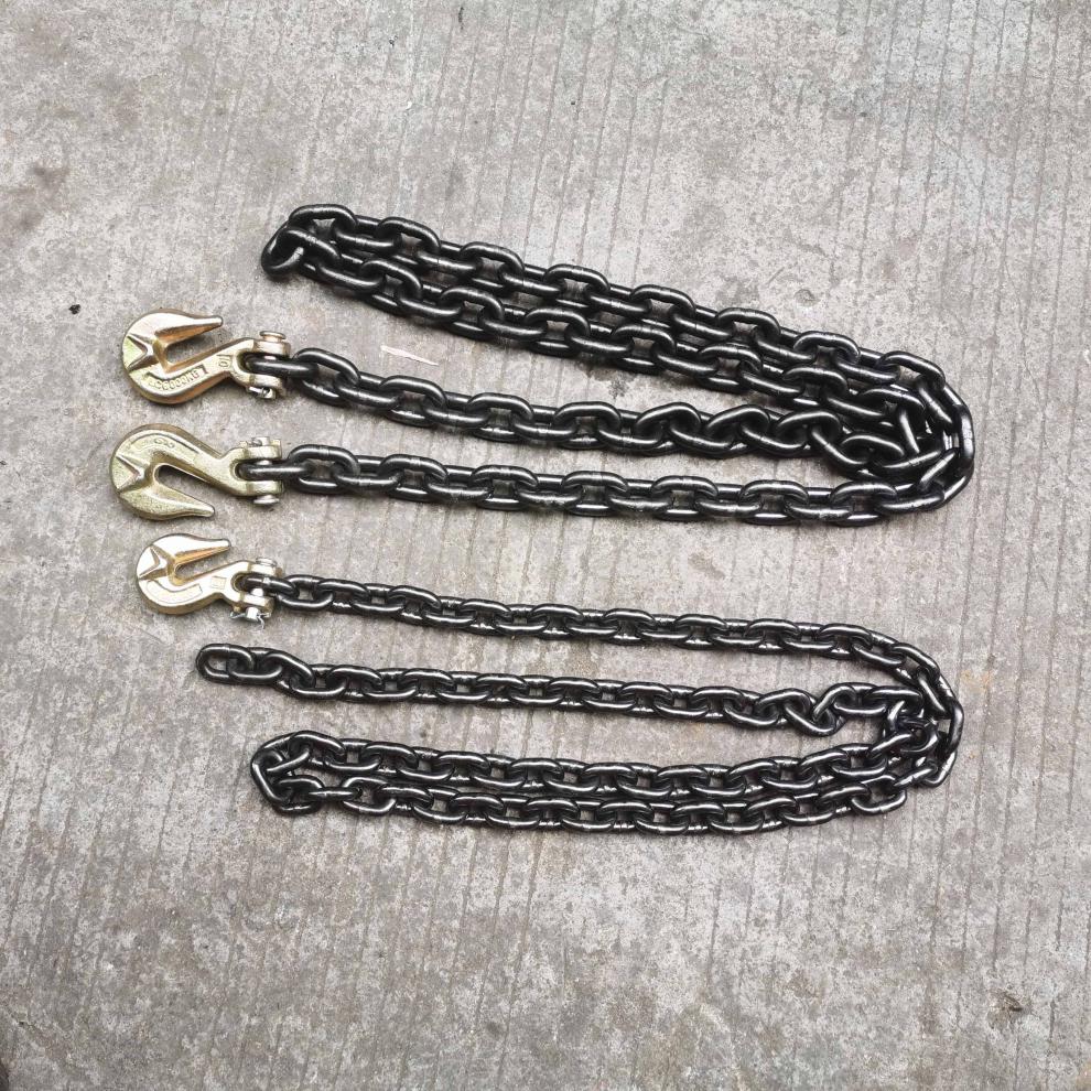 起重抓钩起重链条吊索具汽车捆绑链条索具链羊角抓钩卡钩吊链3吨3米