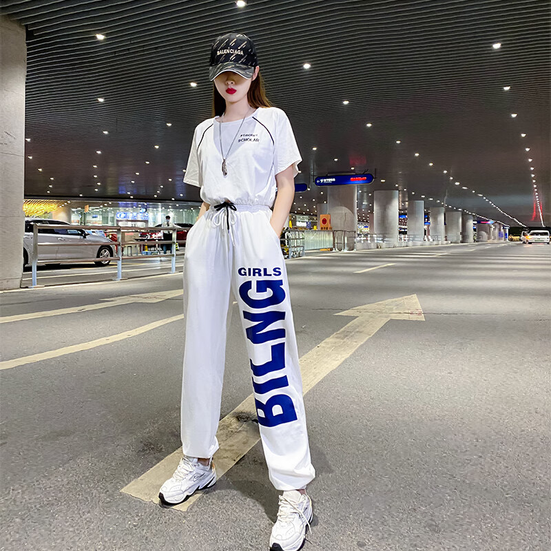 璟味 街舞服装女跳舞运动服装夏季爵士舞套装女成人露脐上衣嘻哈街舞