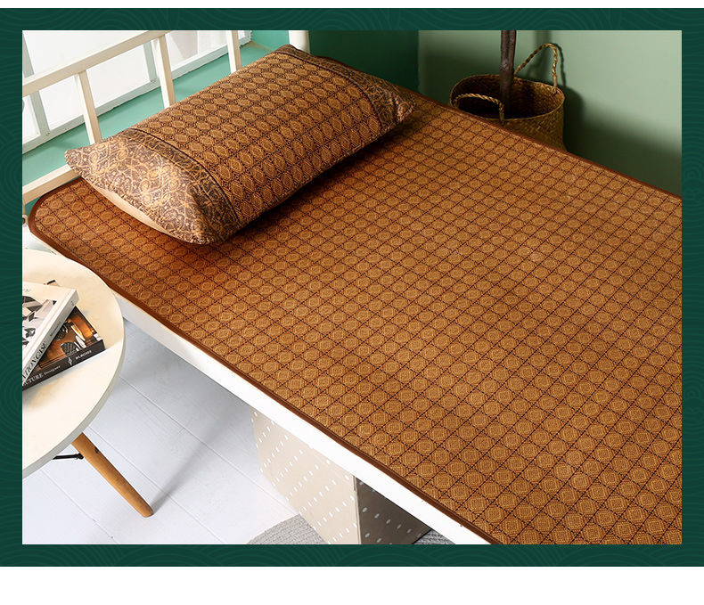 学生宿舍单人凉席冰丝席上下铺寝室09米草席藤席竹席70cm软席子罗马格