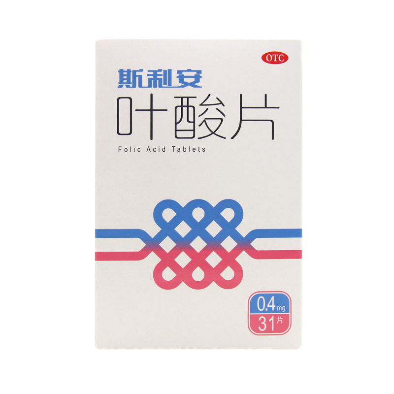 斯利安 叶酸片 0.4mg*31片 3盒装