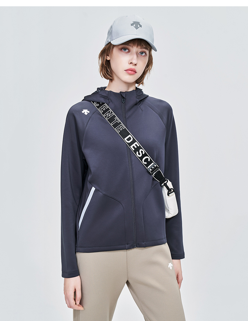descente迪桑特womenstraining女子针织运动外套d1332tft3