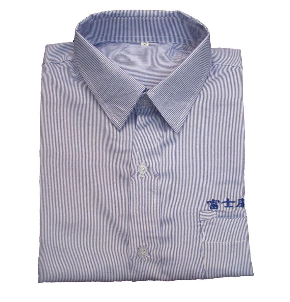 富士康工作服夏工衣白t恤 黑红白工衣 蓝色衬衫工装制服 职业装 白色