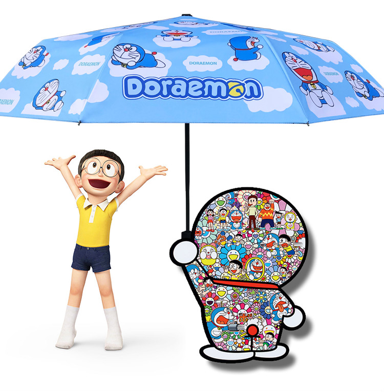 2022新款哆啦a梦伞女晴雨两用可爱叮当太阳伞防晒防紫外线自动折叠