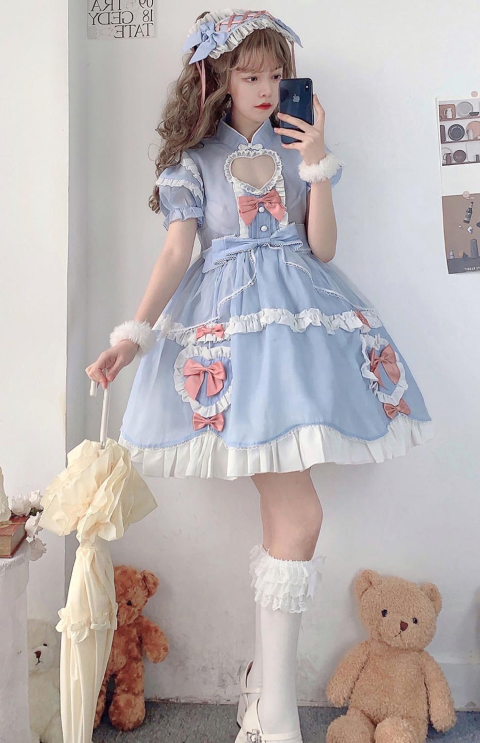 双子lolita裙op闺蜜双子lolita洋装日常洛丽塔女仆装软妹连衣裙女现货