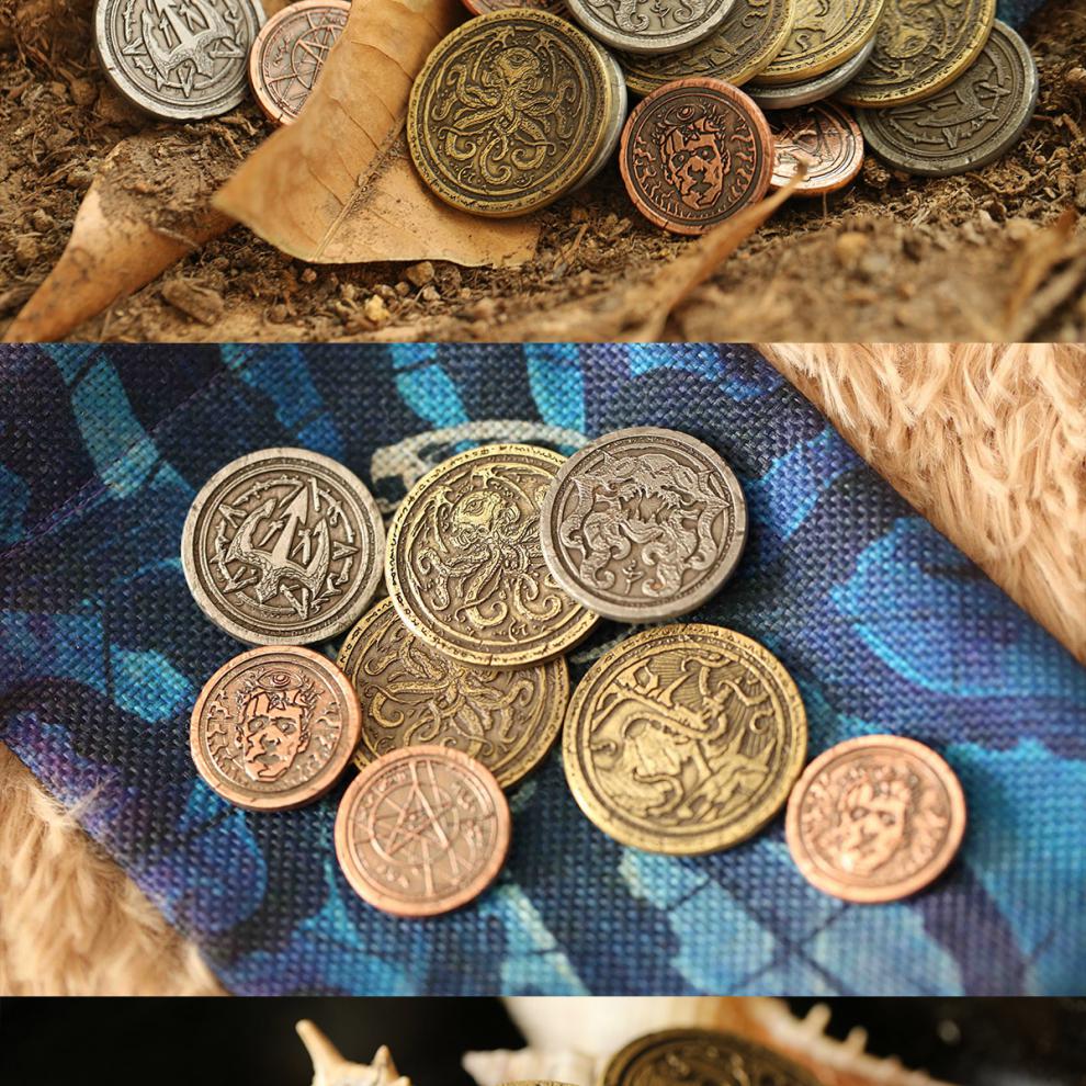 【焕新季】克苏鲁周边硬币 桌游配件克苏鲁低语周边旧印金属币流浪者