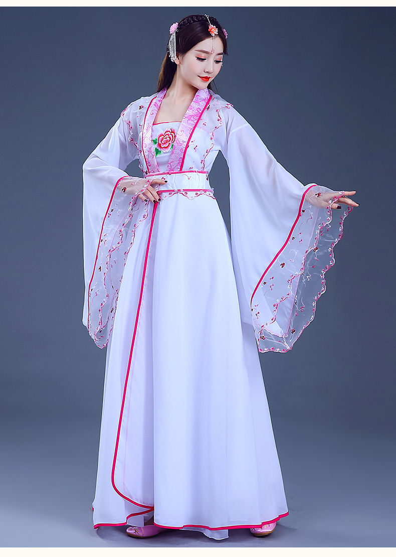 唐朝汉服新款汉服女仙女古装服装古风舞蹈服毕业班服学生演出服闺蜜装