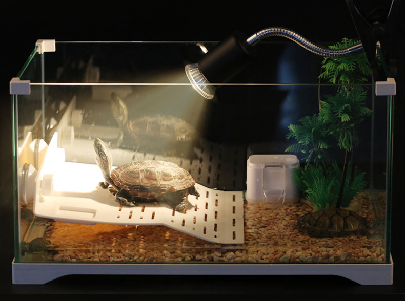 鱼缸乌龟缸带晒台水陆缸玻璃小中型巴西龟养龟缸养乌龟缸大号龟缸hkj