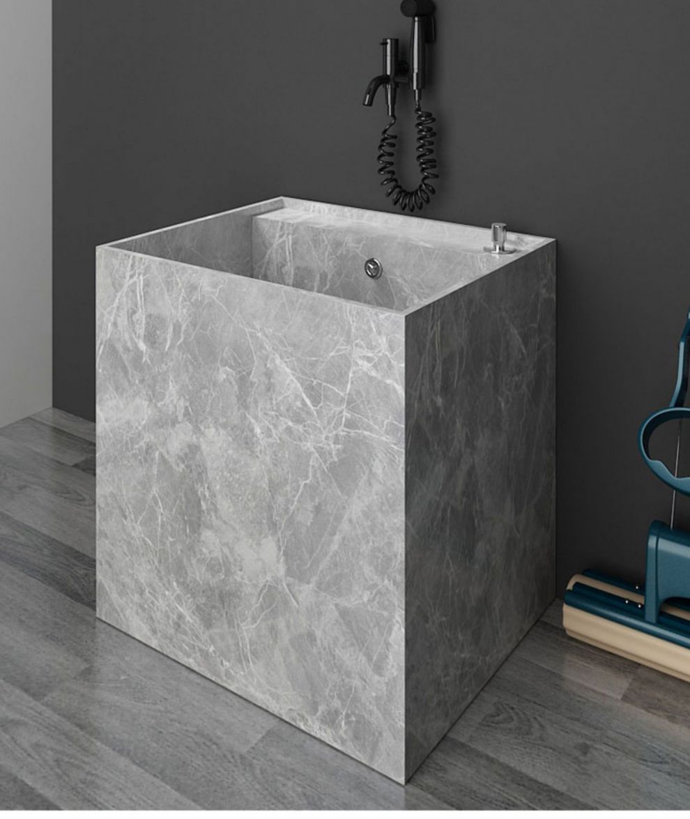 科勒京 大理石拖把池超大号户外大理石拖把池石头拖把池斐希丁大理石