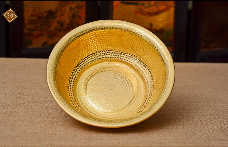 铜盆紫铜金属盆脸盆紫铜洗浴盆铜盆铜浴足盆红铜洗菜盆多用铜盆紫铜41