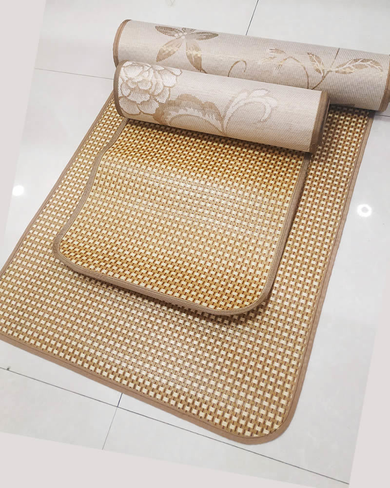 沙发垫双面藤席冰丝凉垫凉席子坐垫防滑夏凉垫学生宿舍垫宽边玉米藤白