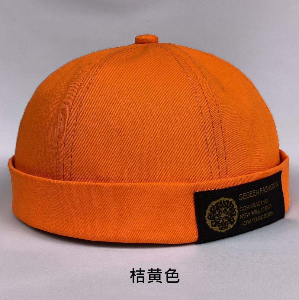 地主帽四季男潮瓜皮帽无檐嘻哈棒球帽男复古潮人雅痞帽女新款 库存帽