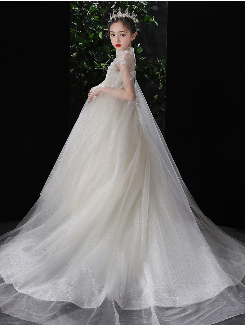 诗迪仕高端儿童晚礼服拖地长裙连衣裙公主裙儿童礼服女童公主裙超仙