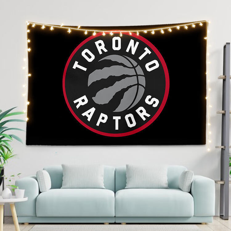 队标背景布湖人雄鹿队徽墙布勇士快船logo寝室宿舍挂布毯 紫色 活塞