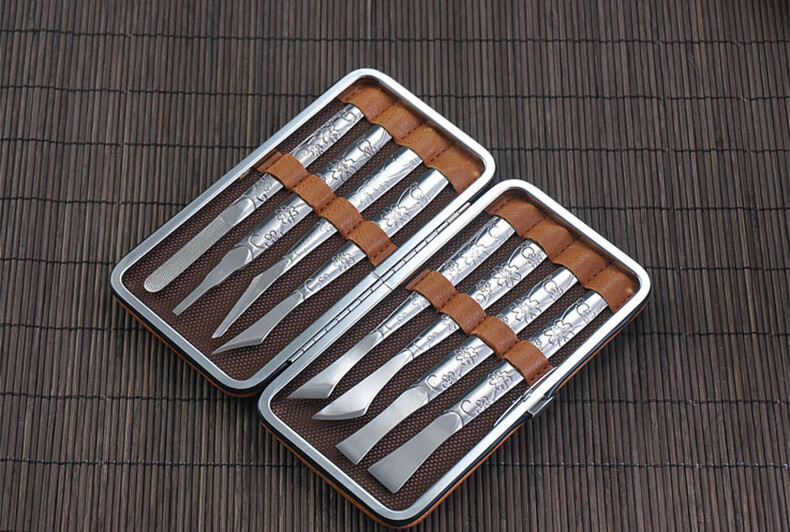 修脚刀套装去死皮不锈钢指甲锉灰指甲刀炎甲沟扦脚不锈钢修脚刀8件套