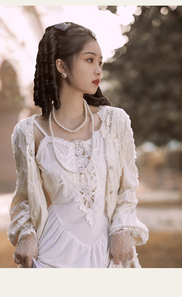 金粉世家白秀珠同款旗袍假发女民国复古名媛卷发罗马卷公主卷马尾自然