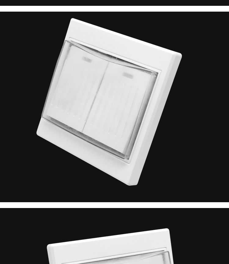 86墙壁防水开关暗装一开二联三四开带盖厨房浴室卫生间阳台户外一开单