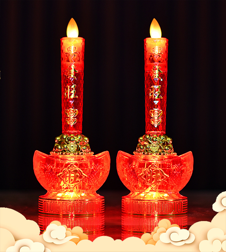 电池电蜡烛台供台供灯财神灯长明灯佛灯家用佛堂关公插电佛龛仙家 21