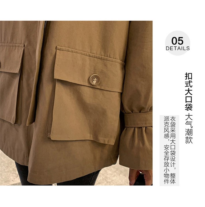 105925-【速推精选】拉夏贝尔棉服女21年冬季女装新款冬装派克服女气质棉衣女 米白色 XL-详情图