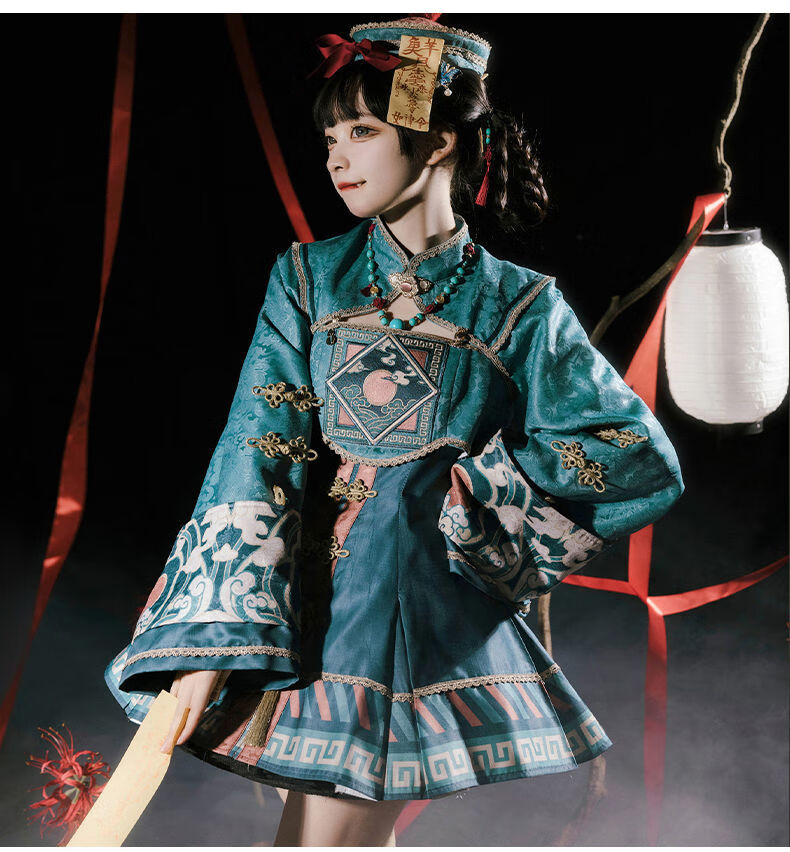 恋尚都市@樱姬lolita小僵尸洛丽塔jsk日常轻lo裙可爱连衣裙 jsk短款 m